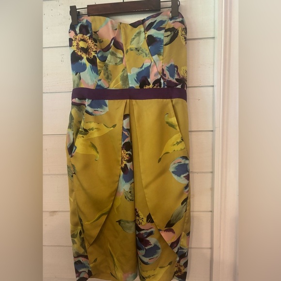 Vince Camuto Yellow and Purple Floral Dress - Picture 2 of 13